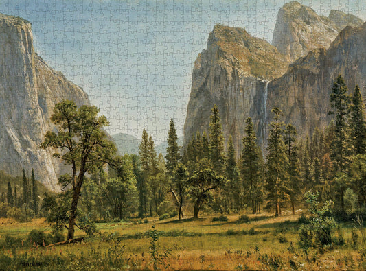 Pomegranate - Albert Bierstadt: Bridal Veil Falls, Yosemite 1000-Piece Jigsaw Puzzle - PMA Store at the Portland Museum of Art, Maine