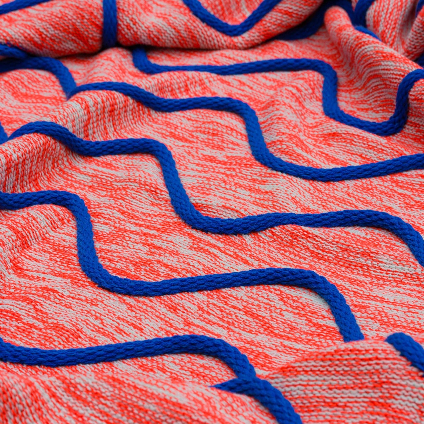 Squiggle Stripe Knit Throw: Poppy Jade - PMA Store at the Portland Museum of Art, Maine