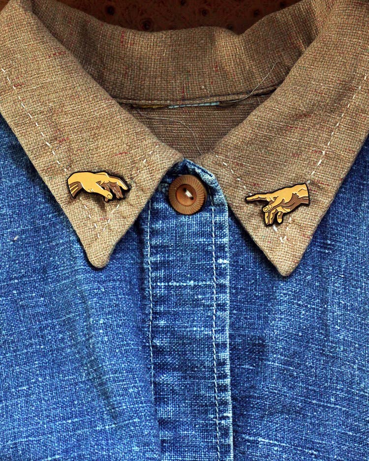 Pin Museum - The Creation of Adam (Set of 2) • Enamel Pins - PMA Store at the Portland Museum of Art, Maine