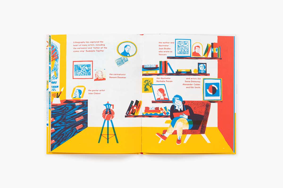 Simon & Schuster - Meet the Lithographer by Gaby Bazin: Hardcover; 40 pages / English - PMA Store at the Portland Museum of Art, Maine