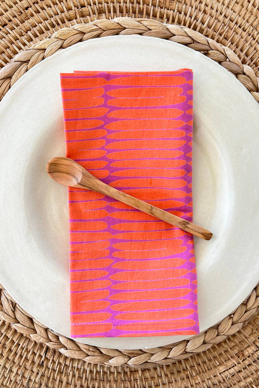 Napkins (Set of 4): Grasses Moss/Hunter - PMA Store at the Portland Museum of Art, Maine