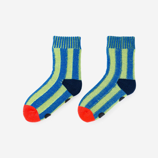 VERLOOP | knits - Big Stripe House Socks: Poppy Lilac / L/XL - W 9.5-12.5<br>M 8-11 - PMA Store at the Portland Museum of Art, Maine