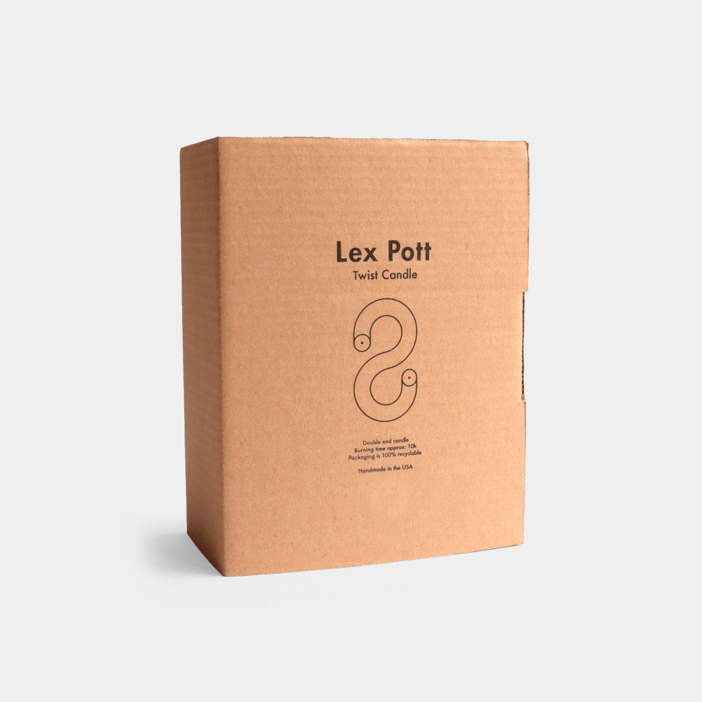 54 Celsius - Twist Candle Sticks by Lex Pott, 9.5" Tall, Light Lavender - PMA Store at the Portland Museum of Art, Maine