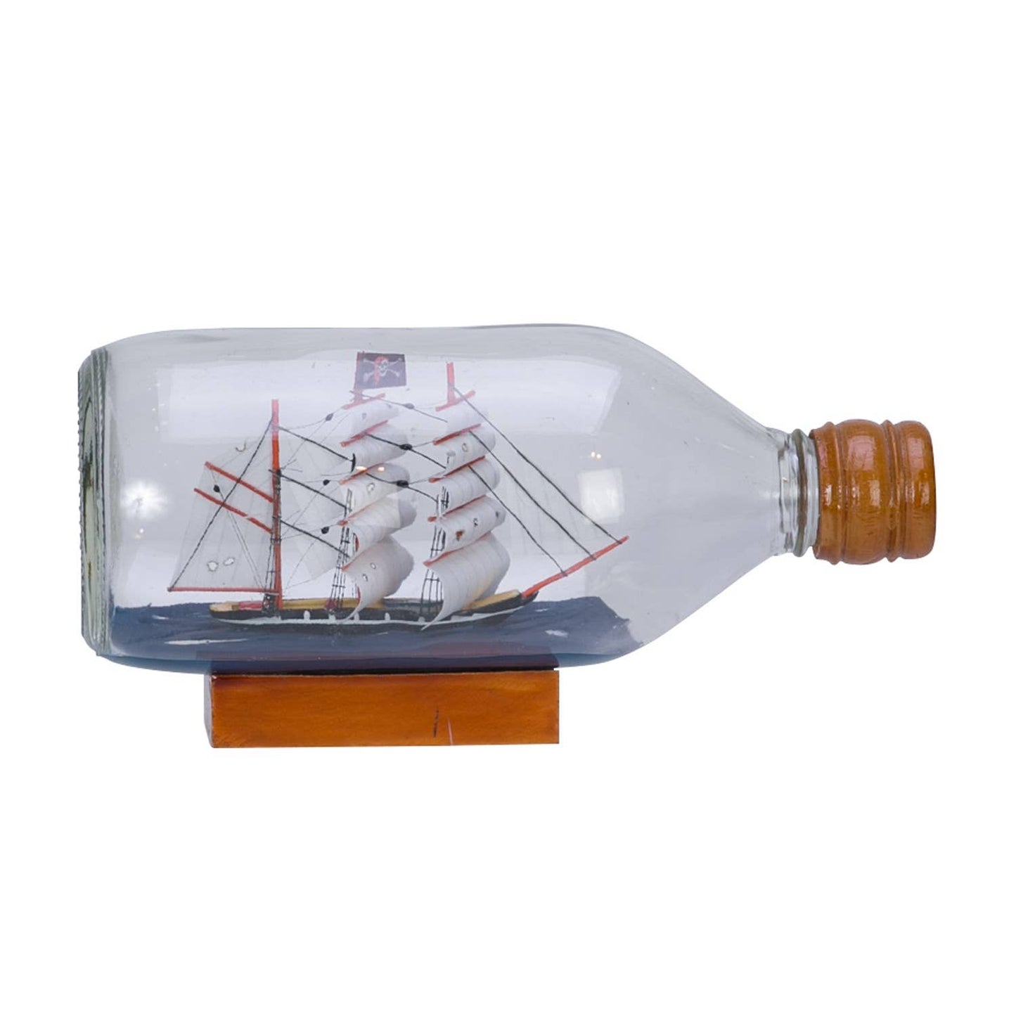 Beachcombers - Pirate Ship In A Bottle With Base