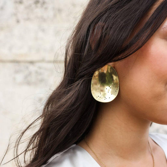 MULXIPLY - Origin Statement Earrings | Brass - PMA Store at the Portland Museum of Art, Maine