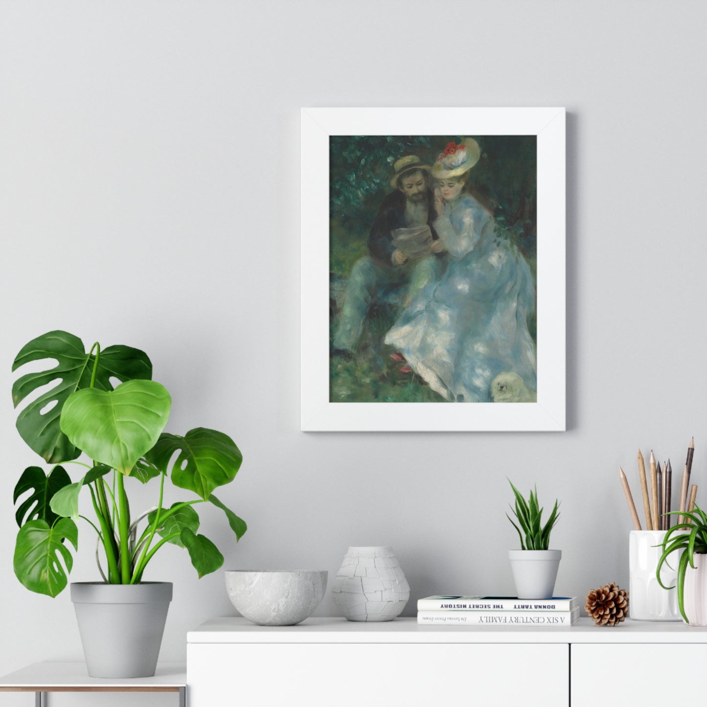 Confidences (Secrets) by Renoir, 1874 Framed Poster - Classic Art Print for Home Decor - PMA Store at the Portland Museum of Art, Maine