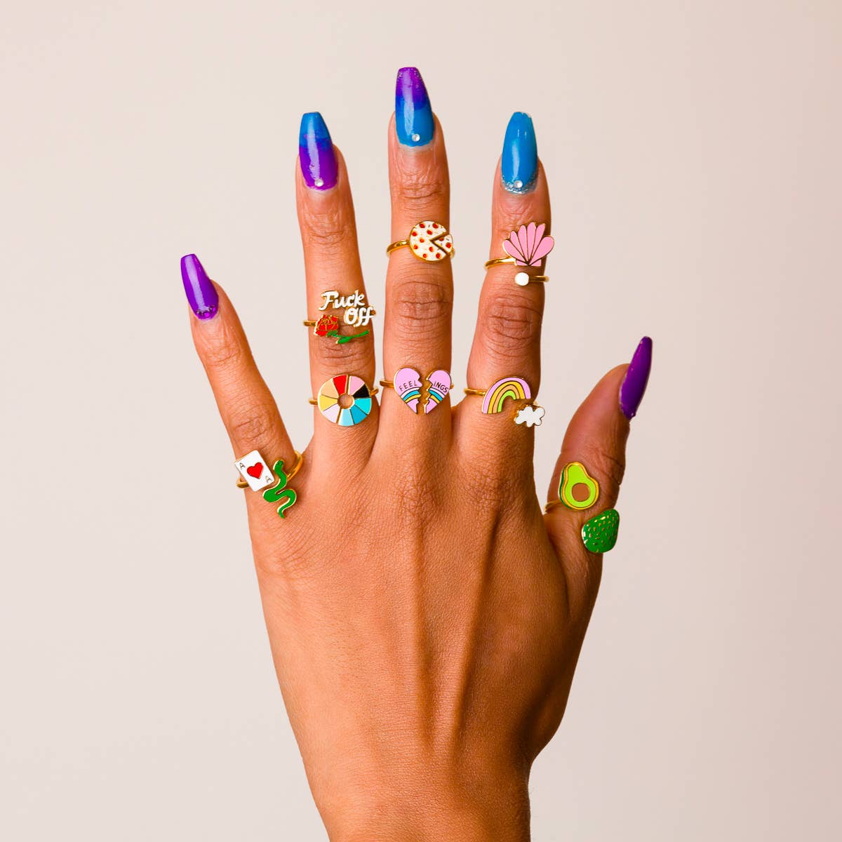 Yellow Owl Workshop - Adjustable Ring - Color Wheel - PMA Store at the Portland Museum of Art, Maine