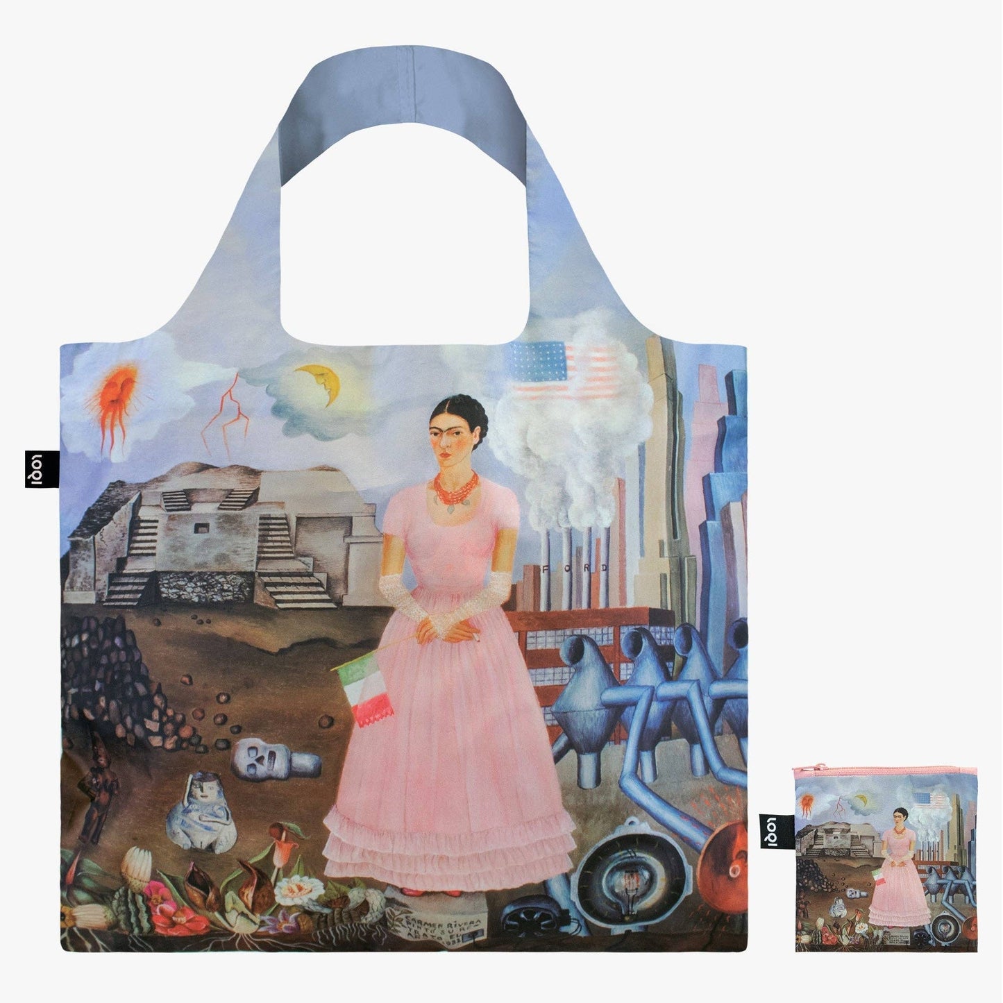 FRIDA KAHLO Self Portrait on the Borderline Recycled Bag - PMA Store at the Portland Museum of Art, Maine