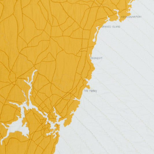 Haptic Lab - Southern Maine Quilt: Pale Blue & Gold - PMA Store at the Portland Museum of Art, Maine