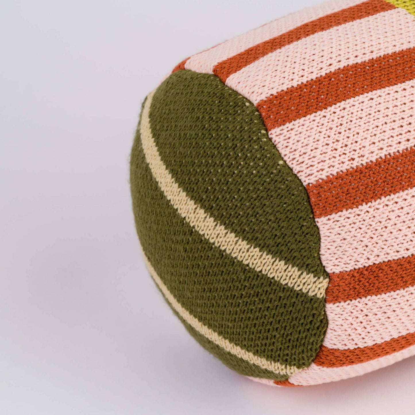 Patchwork Stripe Bolster Pillow: Desert - PMA Store at the Portland Museum of Art, Maine