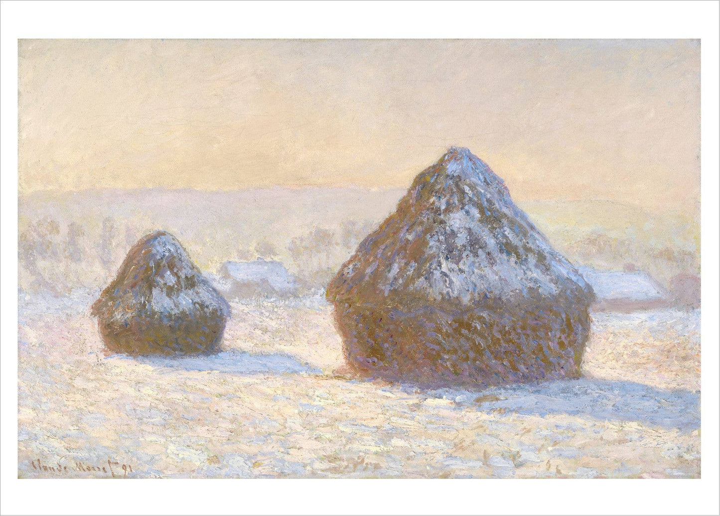 The Retrospect Group Collection - Wheatstacks Snow Effect Morning 1891 - PMA Store at the Portland Museum of Art, Maine