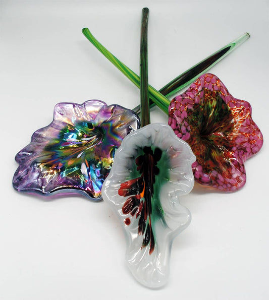 WGK Glass Art Inc - Flower with Long Stem - PMA Store at the Portland Museum of Art, Maine