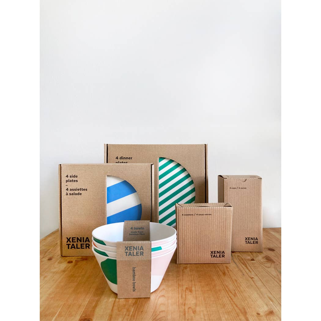 Xenia Taler - Metric Dinner Plate - Set of 4: Ship inside gift box - PMA Store at the Portland Museum of Art, Maine