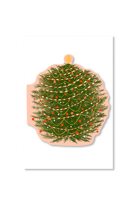 Avery Reed - Full & Festive Christmas Tree Die-Cut Greeting Card
