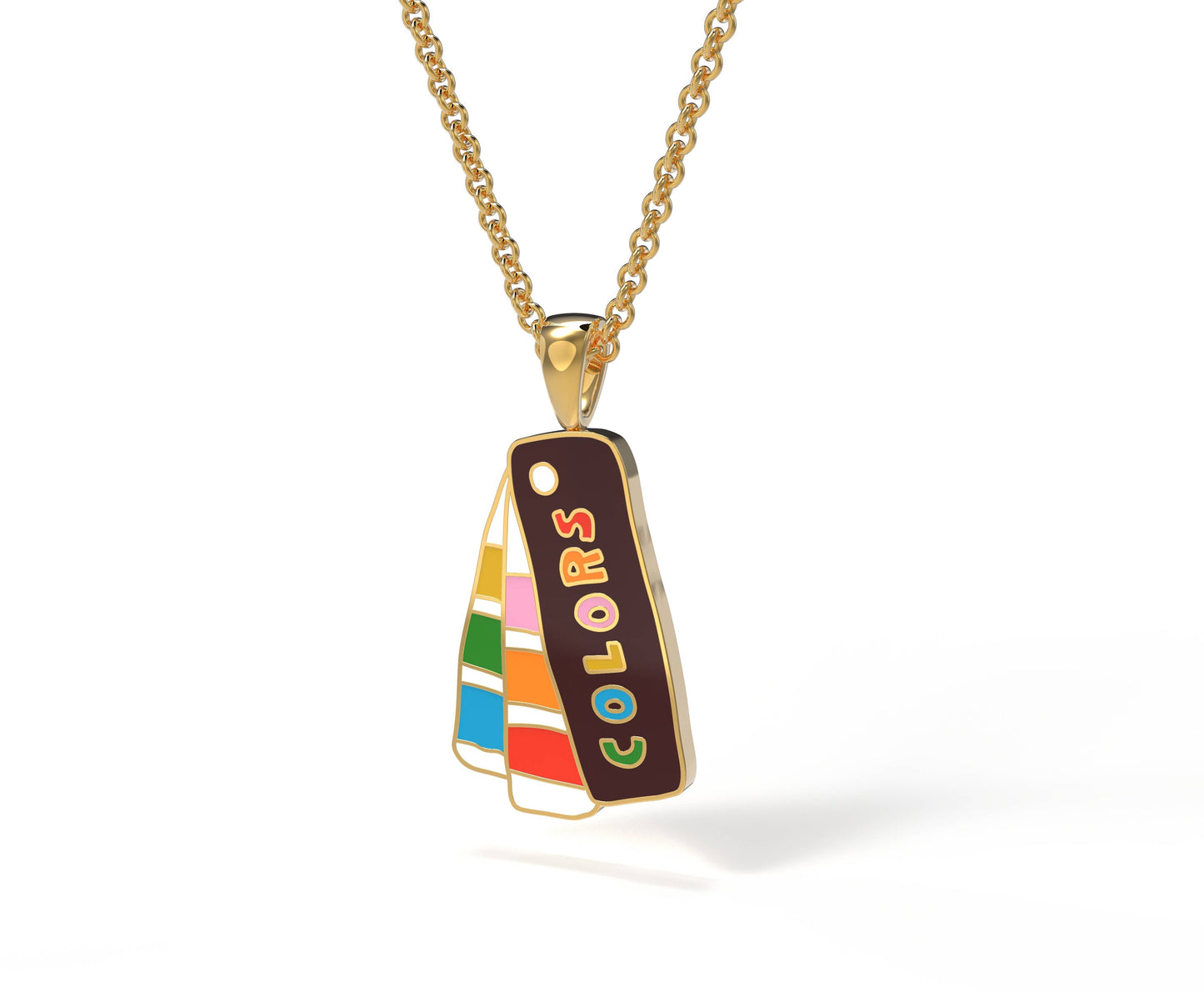 Yellow Owl Workshop - Color Swatch Book Pendant Necklace - PMA Store at the Portland Museum of Art, Maine