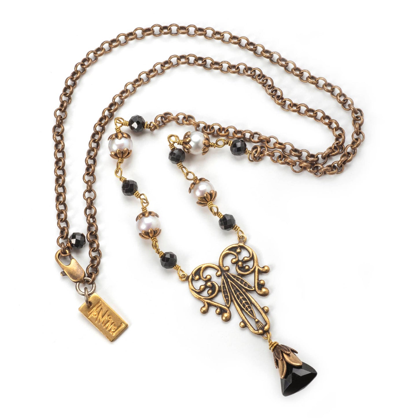 NoMonet - Vintage Brass Necklace: April Fool for Love Necklace - PMA Store at the Portland Museum of Art, Maine