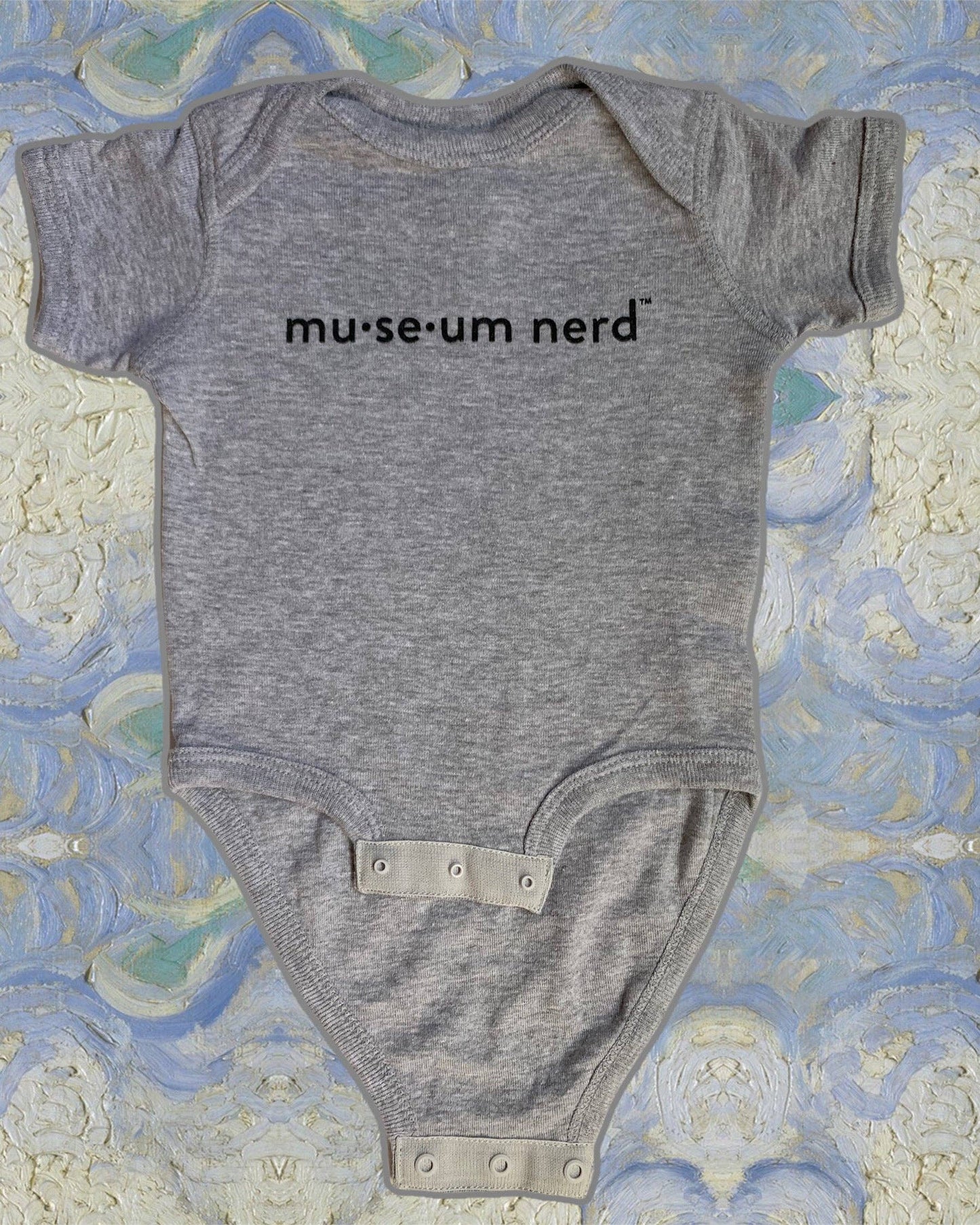Museum Nerd Phonetic Gray Onesie: 6 Months - PMA Store at the Portland Museum of Art, Maine