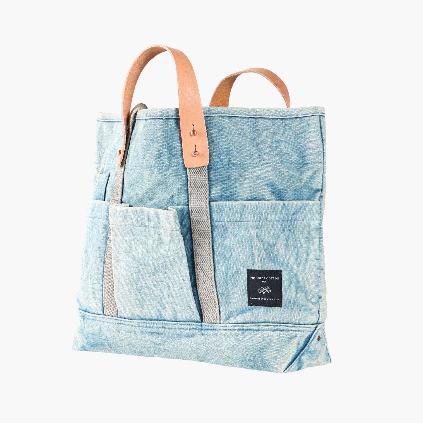 IMMODEST COTTON - Construction Tote | Acid Wash - PMA Store at the Portland Museum of Art, Maine