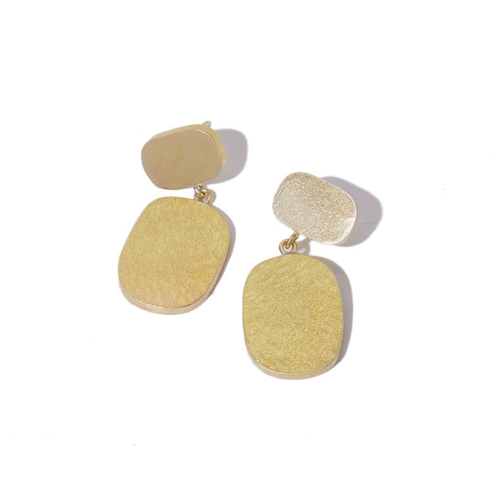 MULXIPLY - Skipping Stone Dangle Earrings | Brass - PMA Store at the Portland Museum of Art, Maine