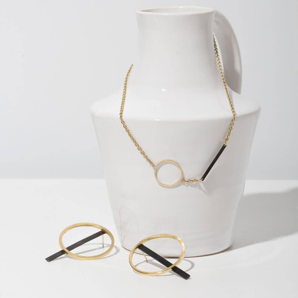 MULXIPLY - Embrace Convertible Earrings | Mixed Metals - PMA Store at the Portland Museum of Art, Maine