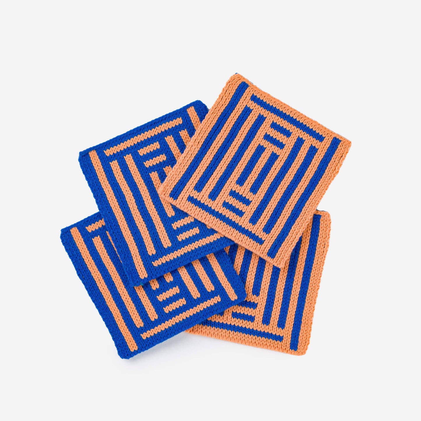 Columns Coaster Set: Cobalt - PMA Store at the Portland Museum of Art, Maine