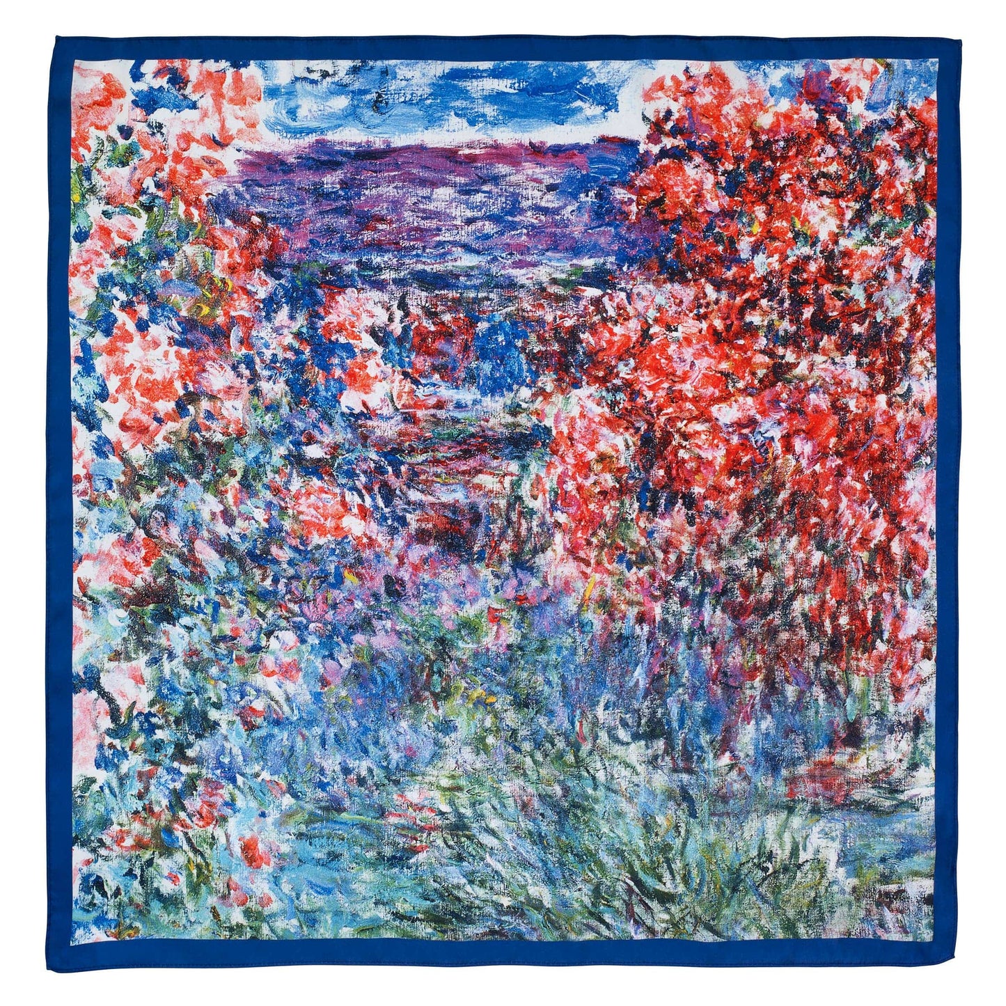 Monet's House at Giverny Under The Roses Satin Chiffon Scarf - PMA Store at the Portland Museum of Art, Maine