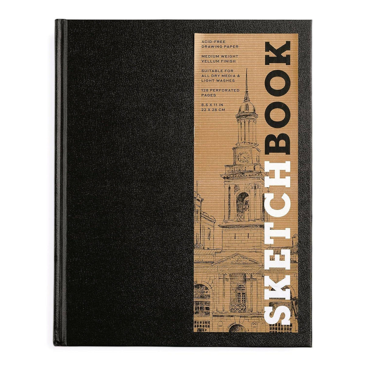 Hachette Book Group - Large Sketchbook 8.5 x 11" - Basic Bound (Black): Hardcover