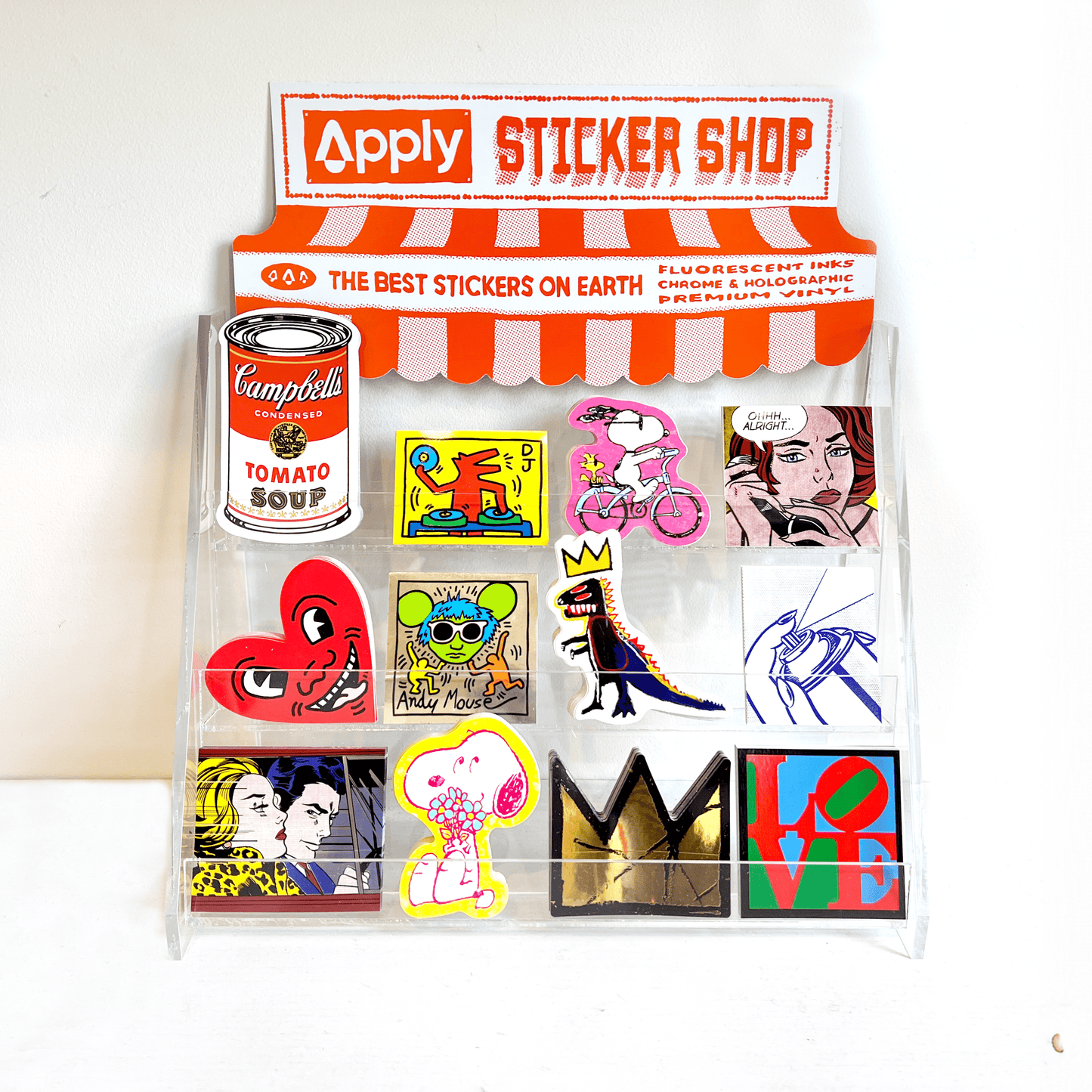 Apply Branded Sticker Shop Display - PMA Store at the Portland Museum of Art, Maine