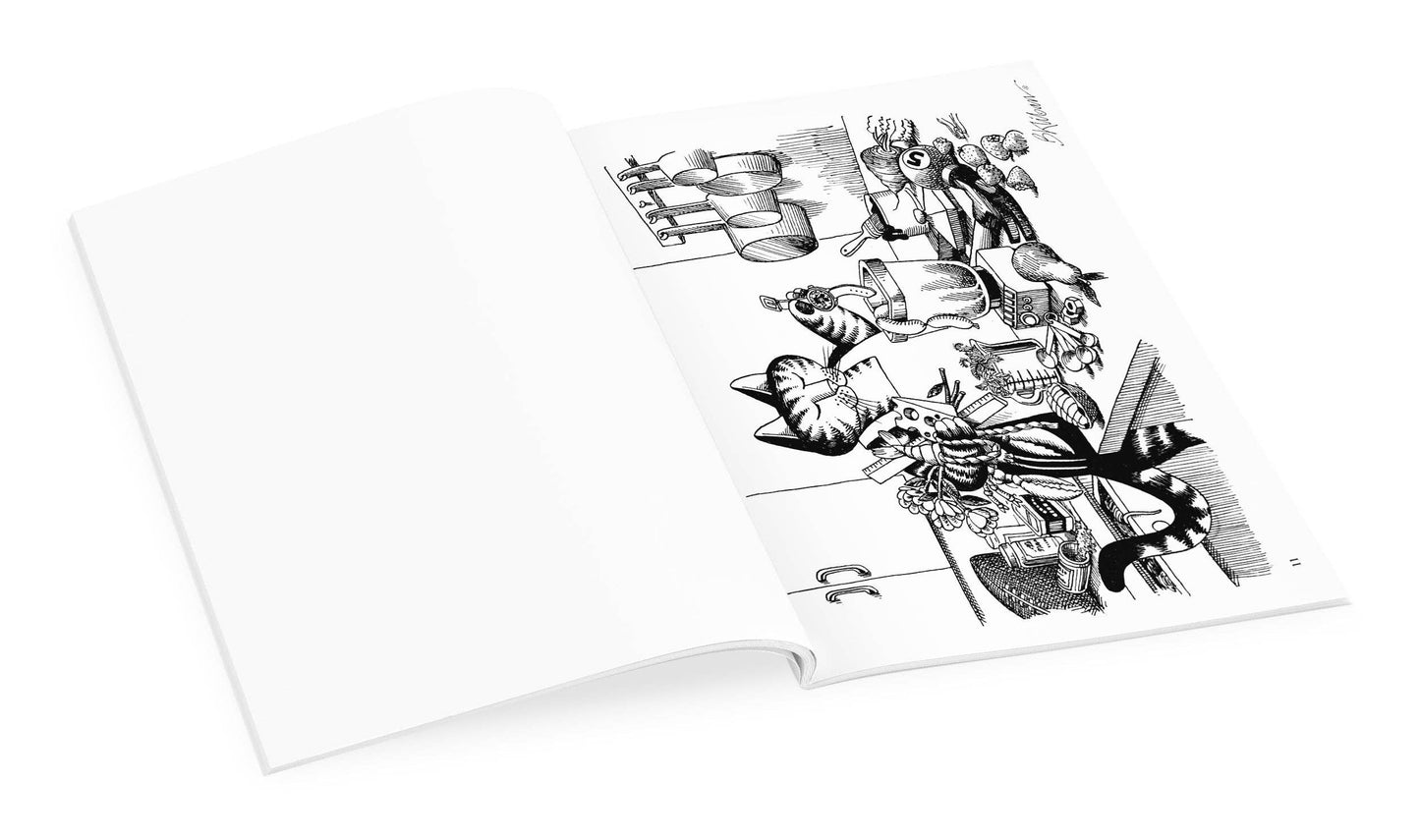 Pomegranate - B. Kliban CatColor Coloring Book - PMA Store at the Portland Museum of Art, Maine