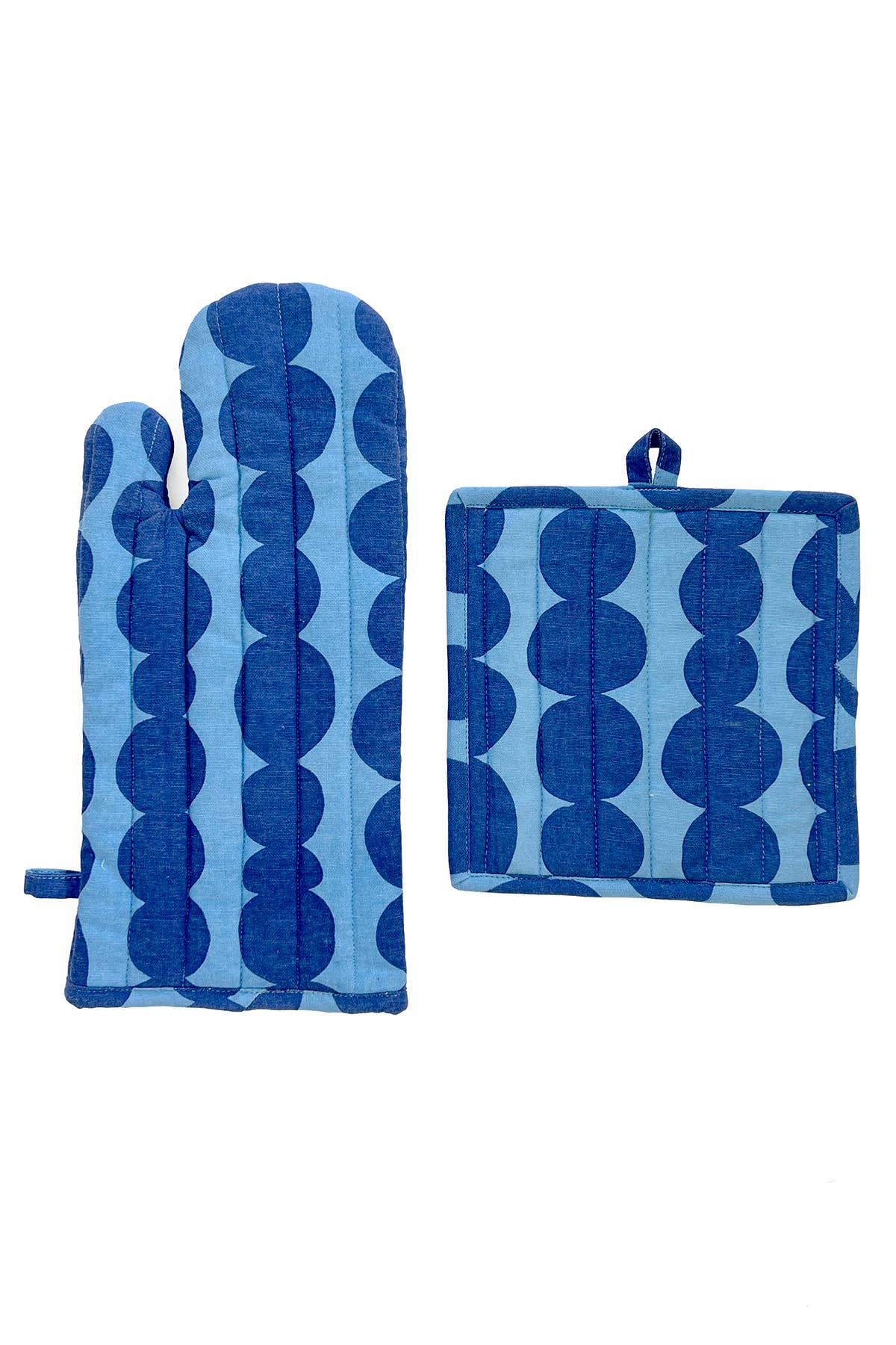 See Design - Oven Mitt & Potholder Set: Blocks Black/Grey - PMA Store at the Portland Museum of Art, Maine