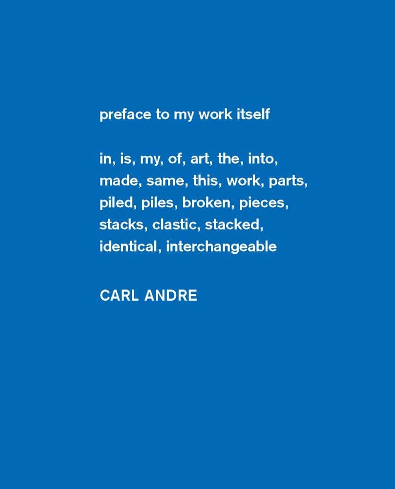 Carl Andre: Sculpture as Place, 1958–2010 (Dia Art Foundation, New York - Exhibition Catalogues) cover image