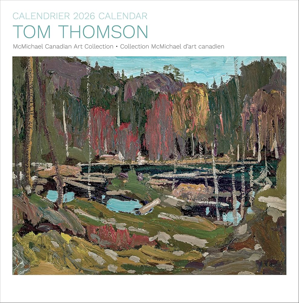 Wall Calendar 2026, Tom Thomson Art, 12 Months, Large Grid Design Featuring 12 Artworks (English and French Edition) cover image