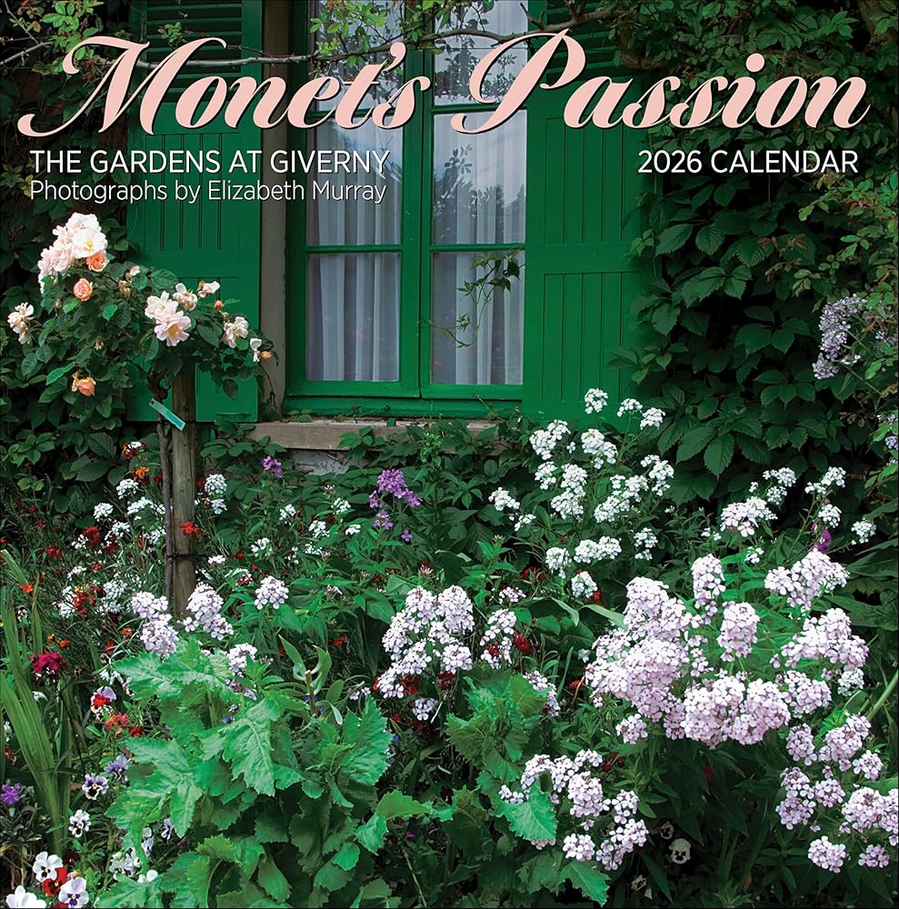 Wall Calendar 2026, Monet’s Passion: The Gardens at Giverny Photography, 12 Months, Large Grid Design Featuring 12 Artworks cover image