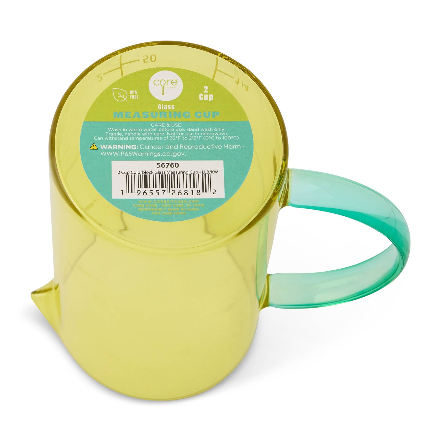 2 Cup Colorblock Glass Measuring Cup - LLB/KW - PMA Store at the Portland Museum of Art, Maine