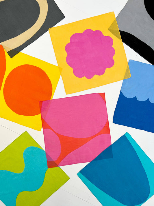See Design - Cotton Bandana (5-Pack): LOMO PERI/AQUA - PMA Store at the Portland Museum of Art, Maine