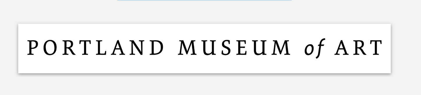 PMA Bumper Sticker Wordmark - PMA Store at the Portland Museum of Art, Maine