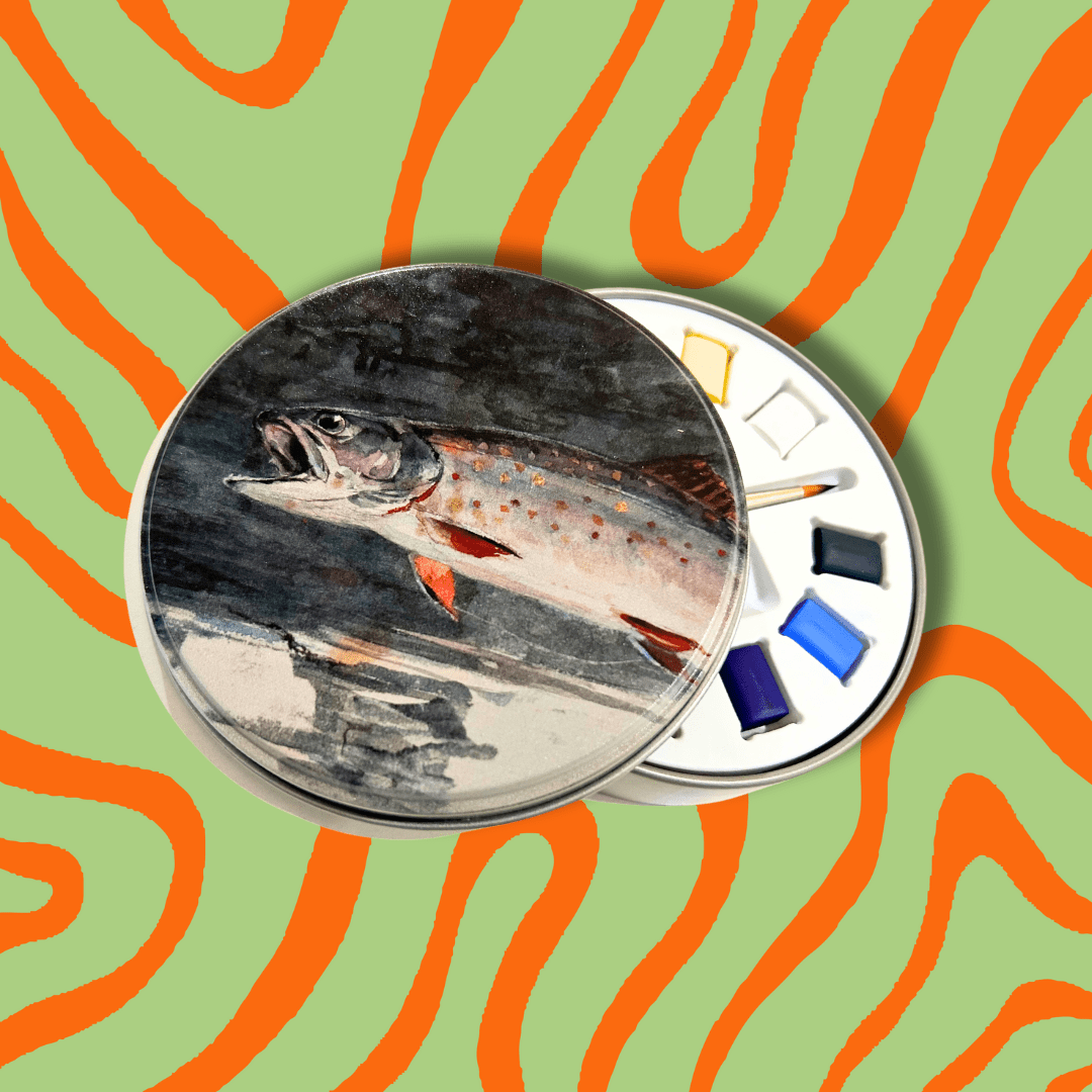 Leaping Trout Winslow Homer Water Color Tin - PMA Store at the Portland Museum of Art, Maine