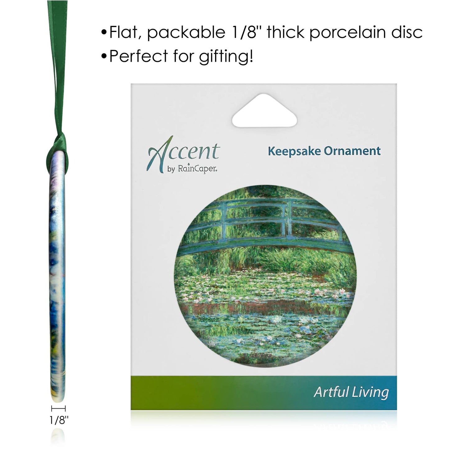 Monet "Japanese Footbridge" Keepsake Ornament - PMA Store at the Portland Museum of Art, Maine