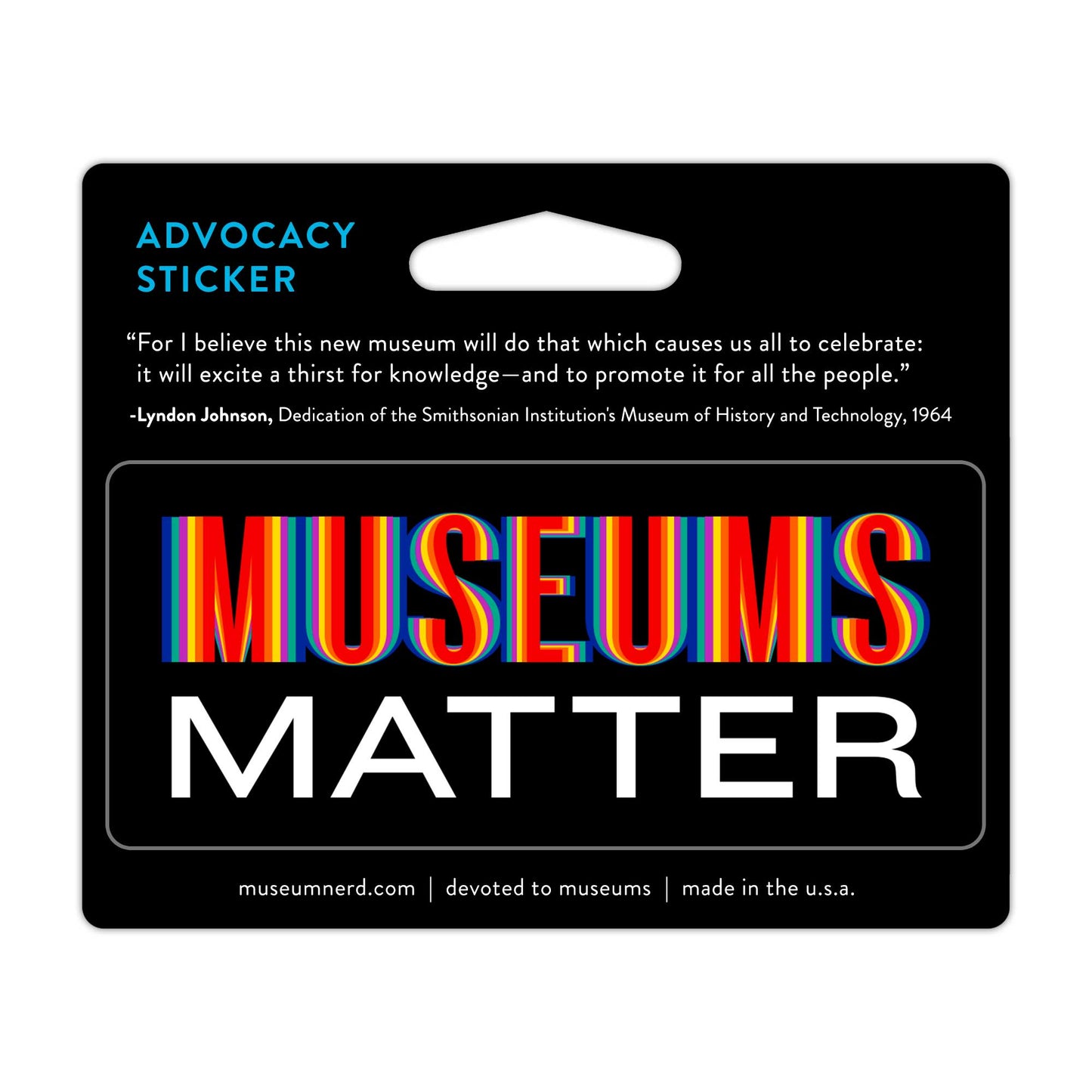 Museums Matter Spectrum Sticker - PMA Store at the Portland Museum of Art, Maine