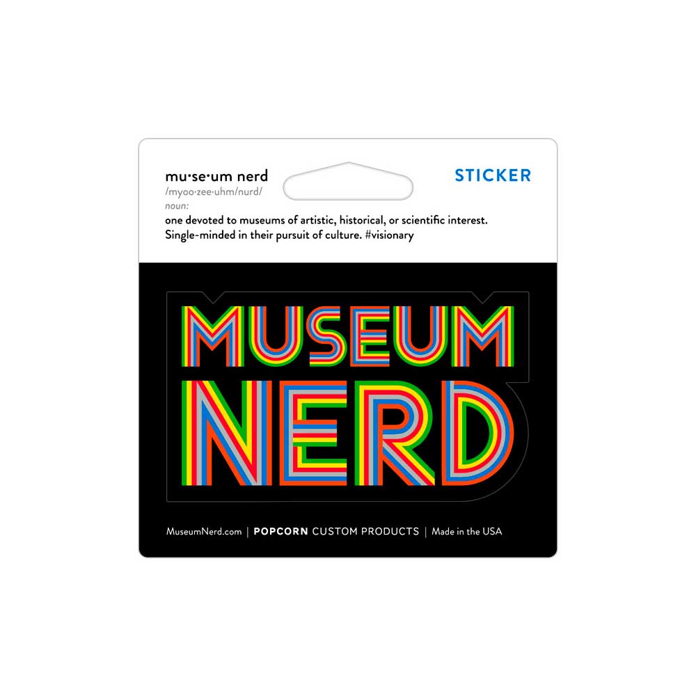 Museum Nerd Classic Sticker: Single - PMA Store at the Portland Museum of Art, Maine