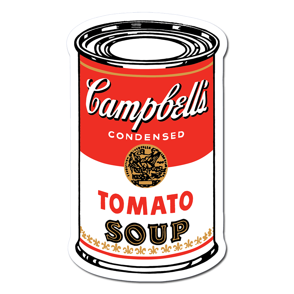 Apply Stickers - Large Campbell’s Soup Can by Andy Warhol - Die-Cut Sticker - PMA Store at the Portland Museum of Art, Maine