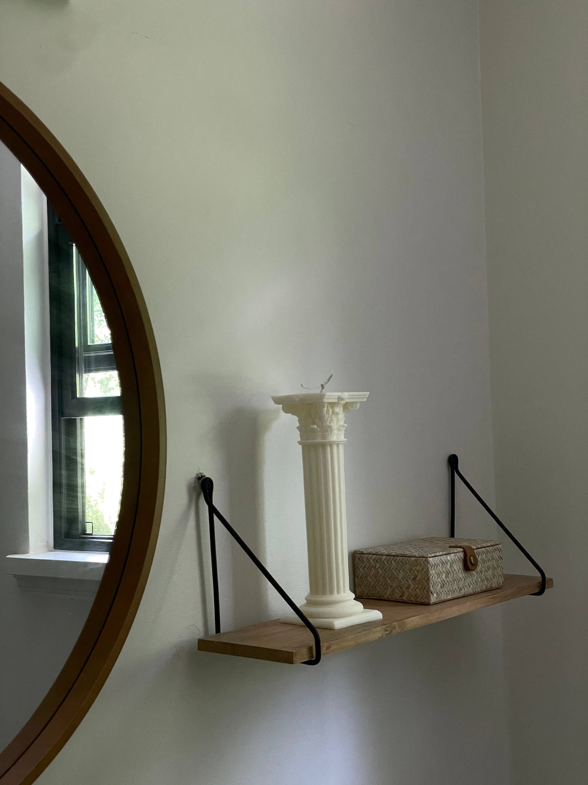 Verba Candle Co - Classic Greek Roman Column Pillar Candle: Ivory - PMA Store at the Portland Museum of Art, Maine