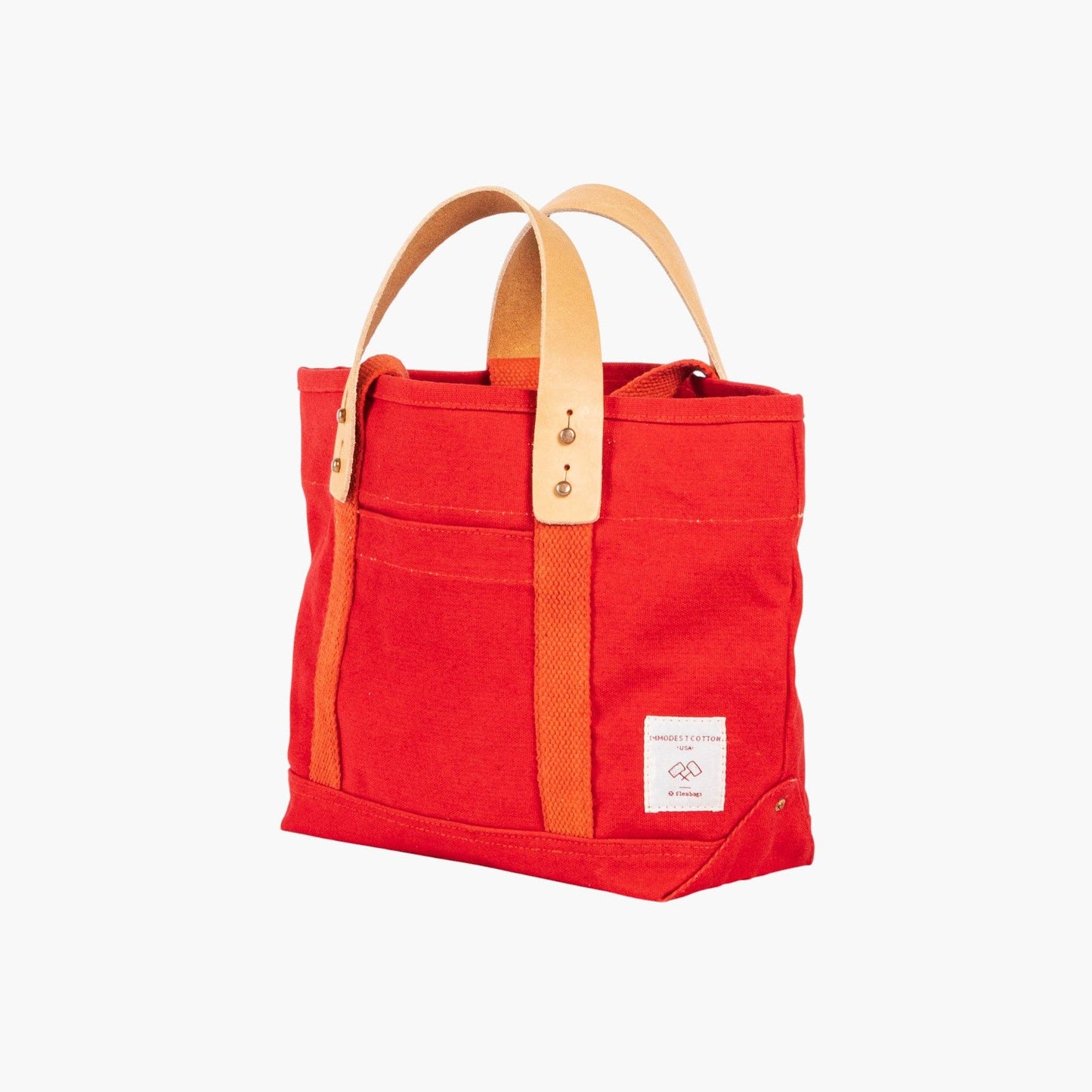 IMMODEST COTTON - Lunch Tote | Persimmon - PMA Store at the Portland Museum of Art, Maine