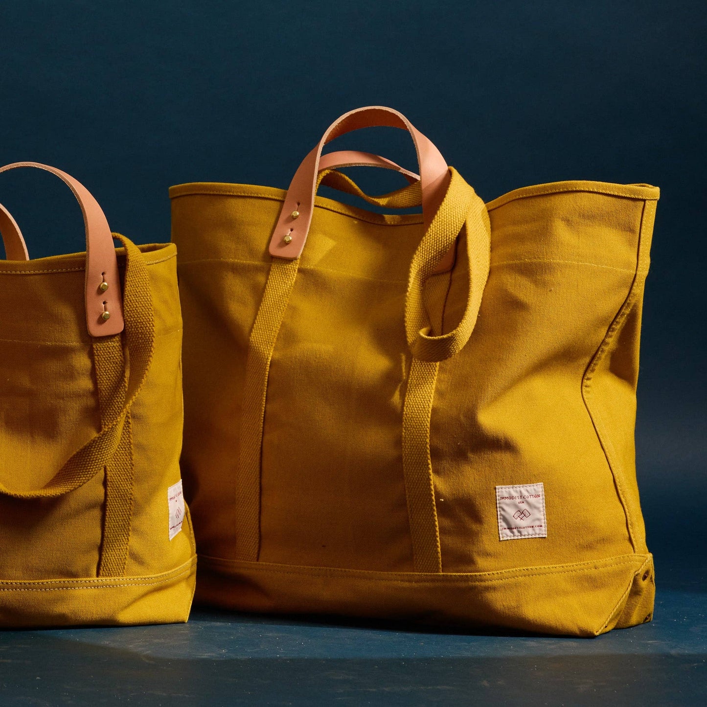 IMMODEST COTTON - Large East West Tote | Chartreuse - PMA Store at the Portland Museum of Art, Maine