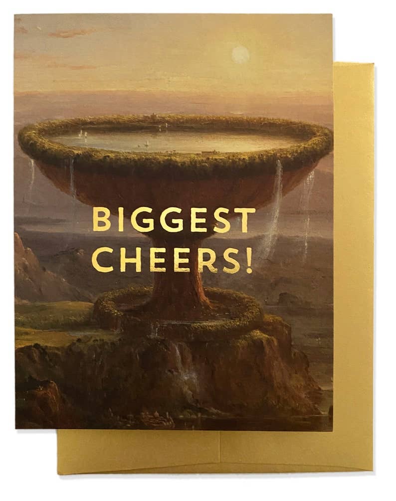 Billet Doux Cards - BIGGEST CHEERS Greeting Card - Gold Foil
