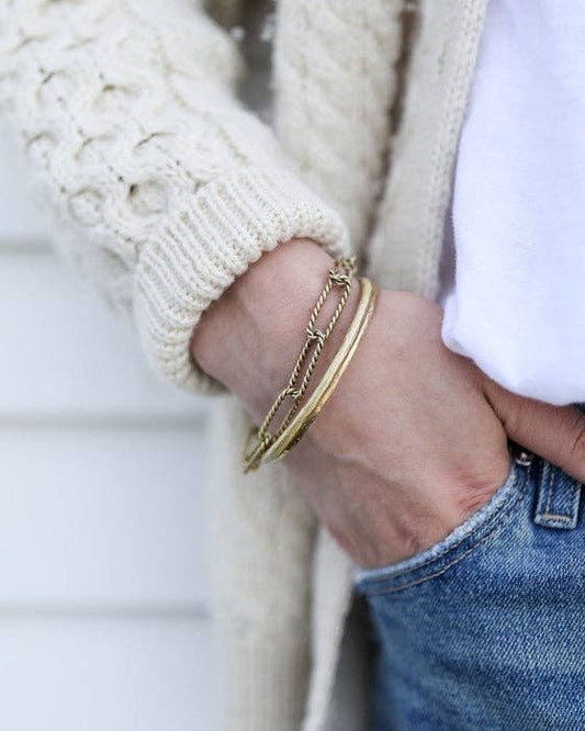 Sailors Valentine - Rope Elongated Cable Bracelet: 7 3/4" - PMA Store at the Portland Museum of Art, Maine