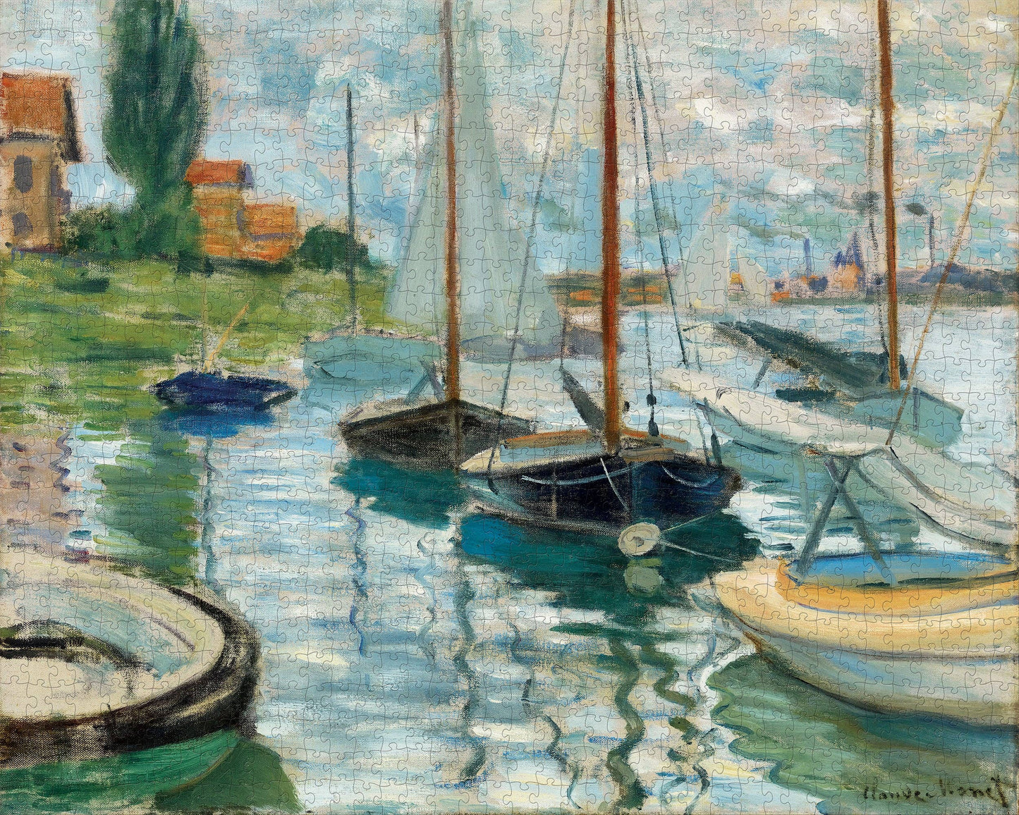 Pomegranate - Claude Monet: Sailboats on the Seine 1000-Piece Jigsaw Puzzle - PMA Store at the Portland Museum of Art, Maine