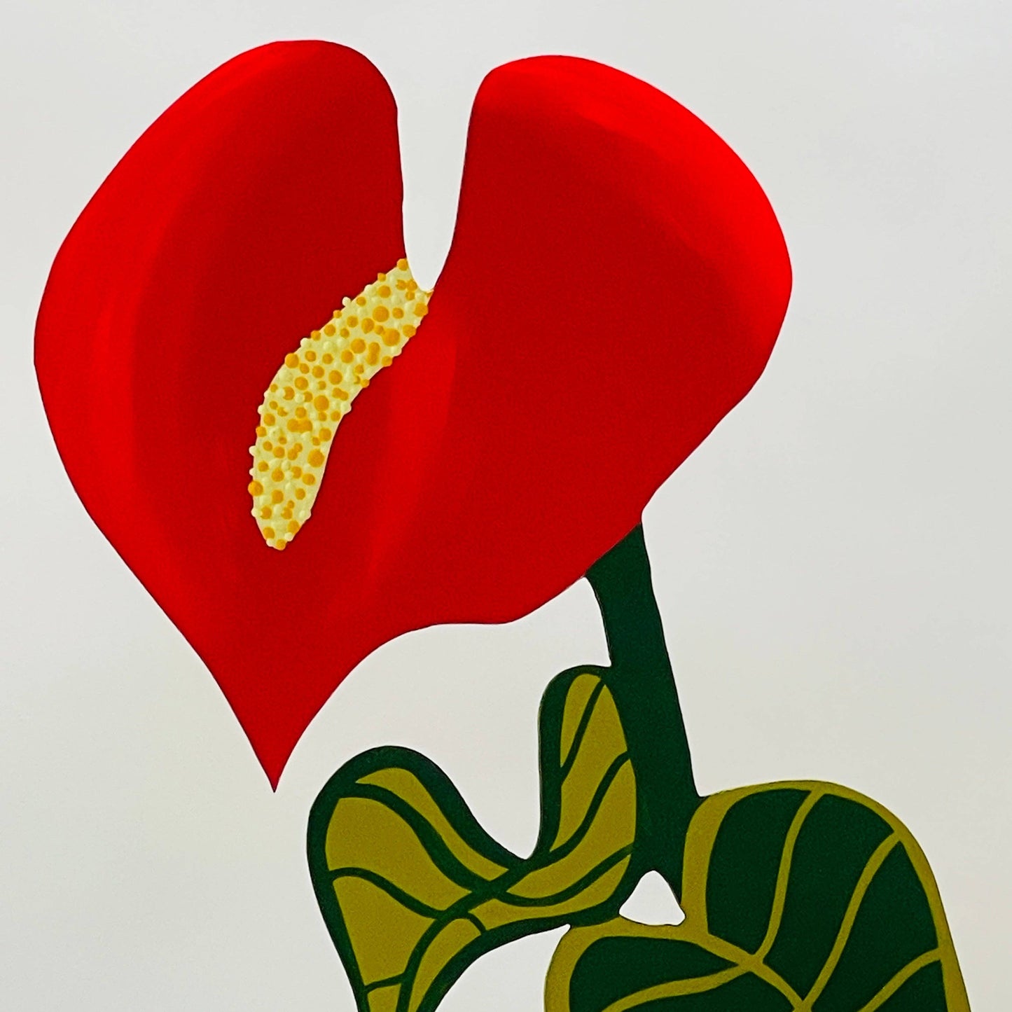 FOREVER FLOWER - ANTHURIUM WITH LEAVES - PMA Store at the Portland Museum of Art, Maine
