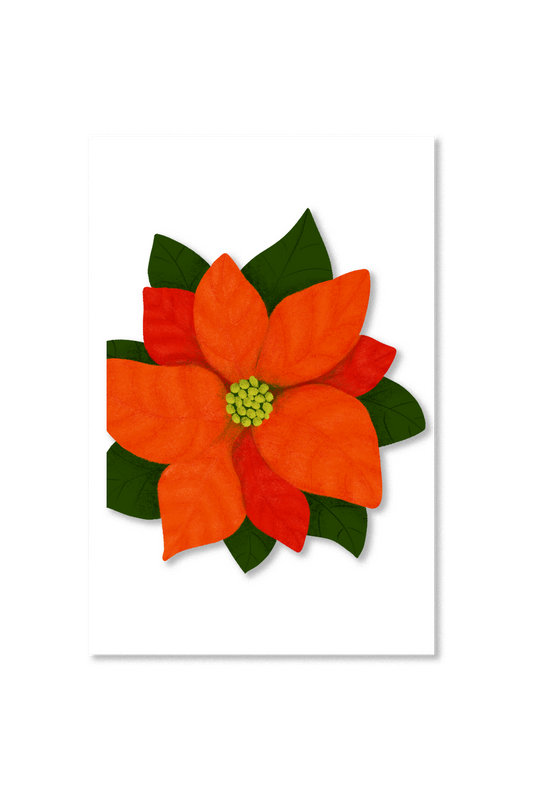 Avery Reed - Poinsetta Die-Cut Greeting Card
