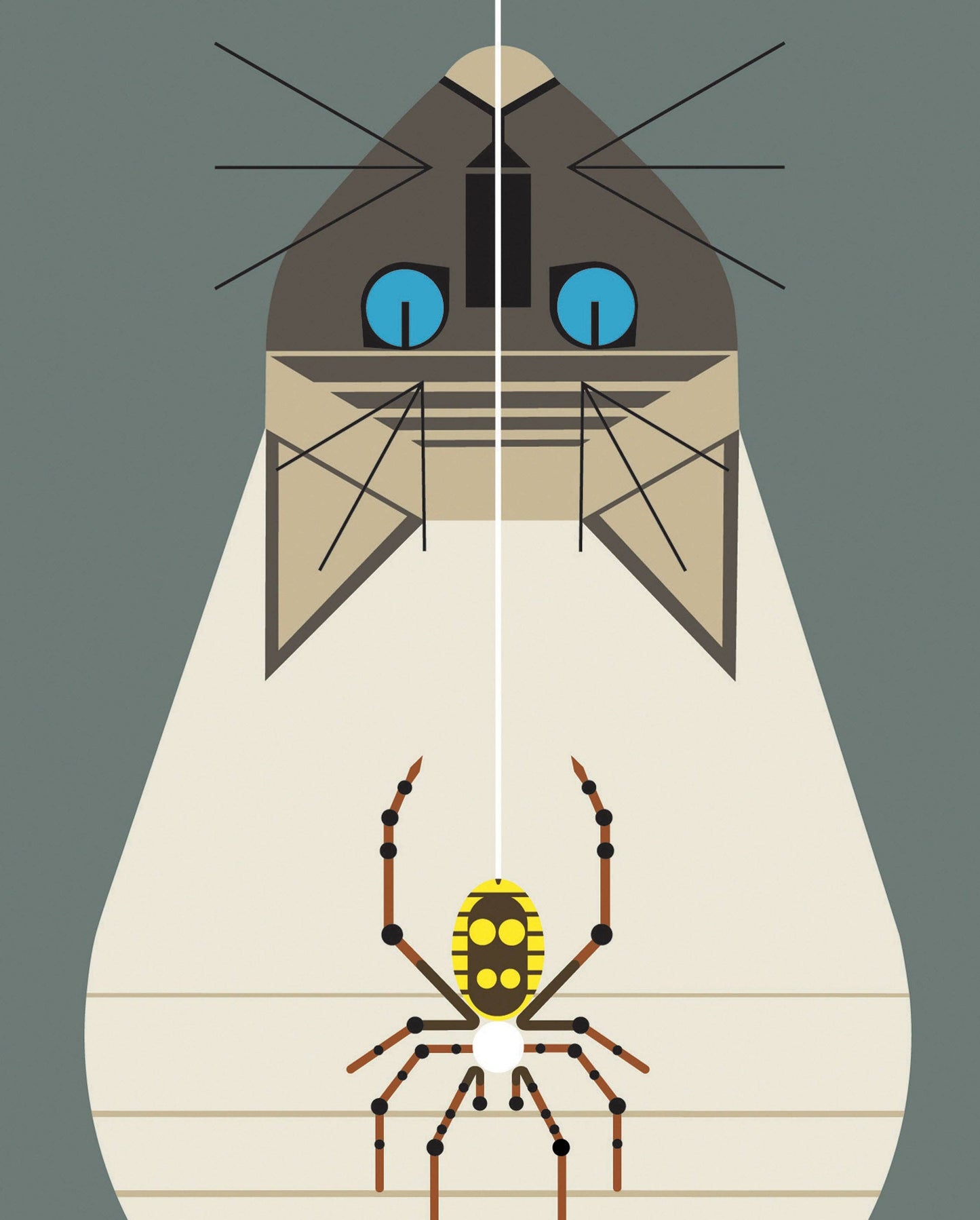 Pomegranate - Charley Harper: Along Came a Spider Bookmark - PMA Store at the Portland Museum of Art, Maine